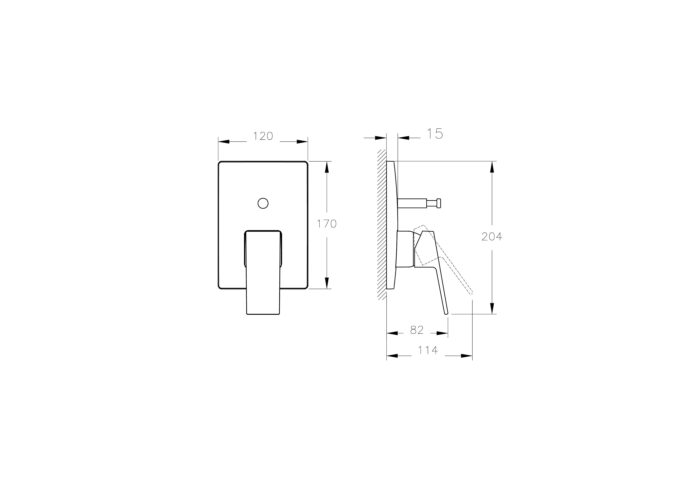 Vitra Minimax Square Ankastre Banyo/Duş Bataryası, Minibox (Sıva Üstü Grubu), Fırçalı Nikel - Görsel 2