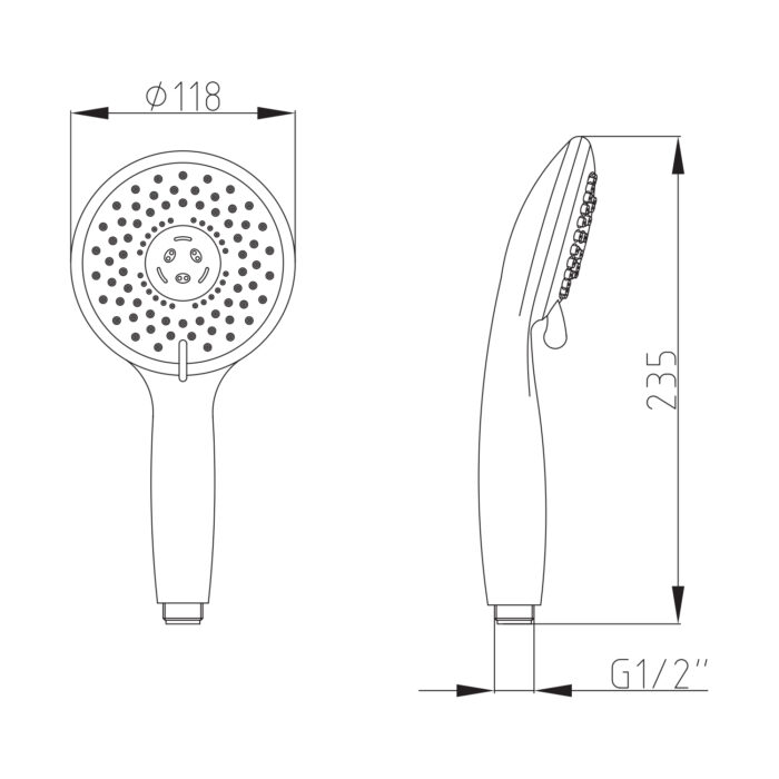 Creavit 3 Fonksiyonlu El Duş Seti Krom DS.SH150 - DS.SH150 - El Duşu Takımı - 1