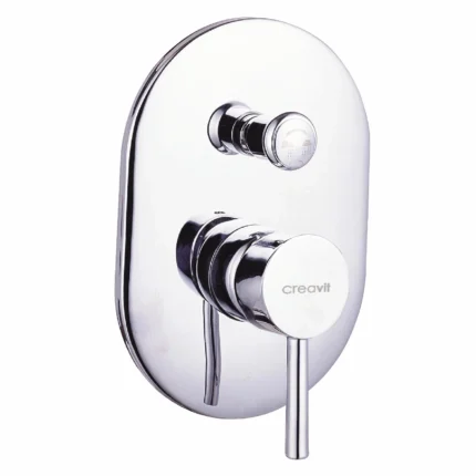 Creavit Ankastre Duş Armatürü Çift Su Çıkışlı Krom BT.DFC2398 - BT.DFC2398 - Ankastre Duş Bataryası