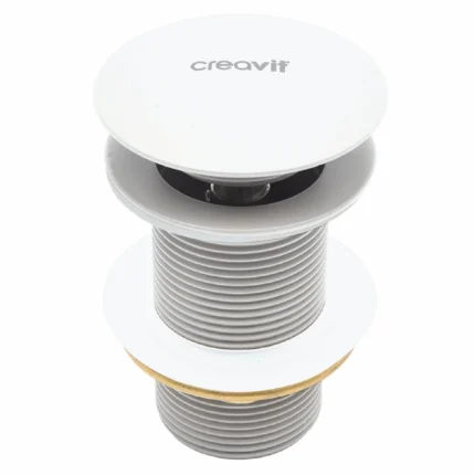 Creavit Lavabo Sifon Başlığı Pop Up Taşmasız Mat Beyaz SFU.SF030.MBY - SFU.SF030.MBY - Basmalı Sifon , Gider (Pop-Up)