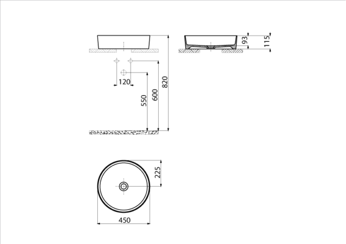Creavit Loop 45 cm Tezgah Üstü Çanak Lavabo Extra Beyaz LP145-00CB00E-0000 - LP145-00CB00E-0000 - Çanak Lavabo, Tezgah Üstü Lavabo - 2