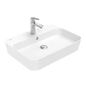 Creavit Loop 60 cm Tezgah Üstü İnce Lavabo Extra Beyaz LP061-00CB00E-0000 - LP061-00CB00E-0000 - Çanak Lavabo, Tezgah Üstü Lavabo