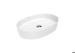 Creavit Loop 60 cm Tezgah Üstü Oval İnce Lavabo Extra Beyaz LP160-00CB00E-0000 - LP160-00CB00E-0000 - Çanak Lavabo, Tezgah Üstü Lavabo