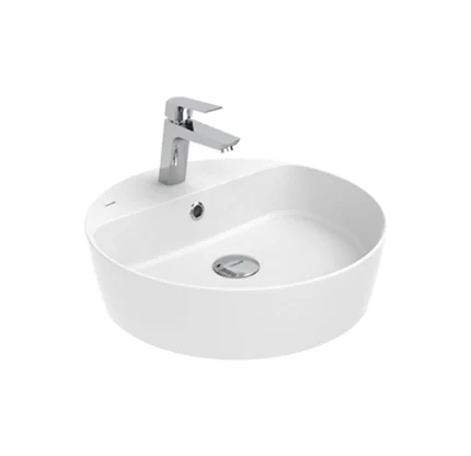 Creavit Loop Yuvarlak Çanak Lavabo 45 cm LP146-00CG00E-0000 - LP146-00CG00E-0000 - Çanak Lavabo, Tezgah Üstü Lavabo