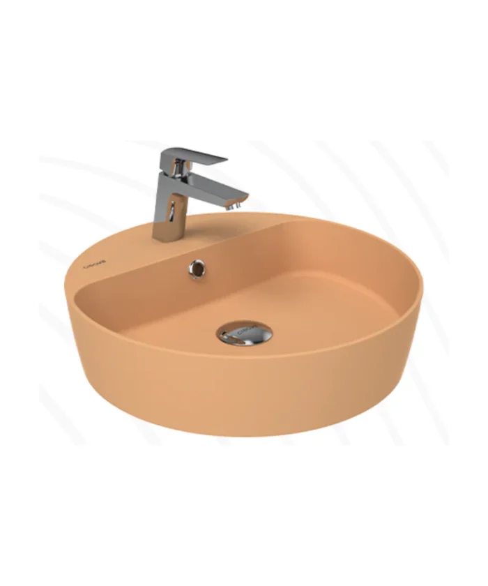 Creavit Loop Yuvarlak Çanak Lavabo 45 cm Şeftali Tüyü LP146-00ST00E-0000 - LP146-00ST00E-0000 - Çanak Lavabo, Tezgah Üstü Lavabo - 1