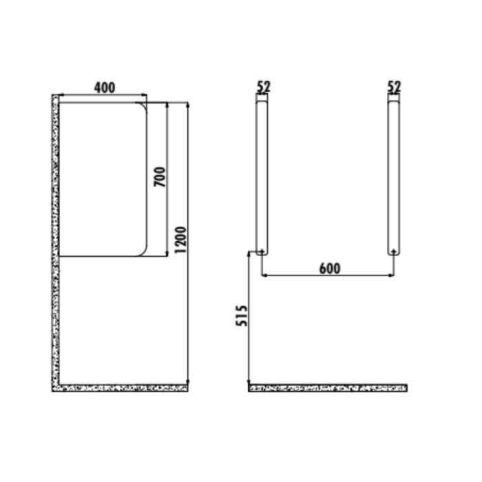 Creavit Pisuvar Ara Bölme Extra Beyaz TP690-00CB00E-0000 - TP690-00CB00E-0000 - Pisuvar Ara Bölmesi - 2