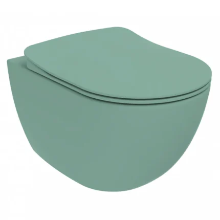 Creavit Rim-Off Kanalsız Asma Klozet Mat Nil Yeşili FE322-00NY00E-0000 - FE322-00NY00E-0000 - Asma Klozet