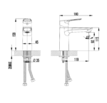 Creavit Solo Lavabo Bataryası Krom BT.SO1500 - BT.SO1500 - Lavabo Bataryası - 1