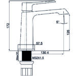Creavit Stark Lavabo Bataryası Gun Grey BT.SK1500GR - BT.SK1500GR - Lavabo Bataryası - 2
