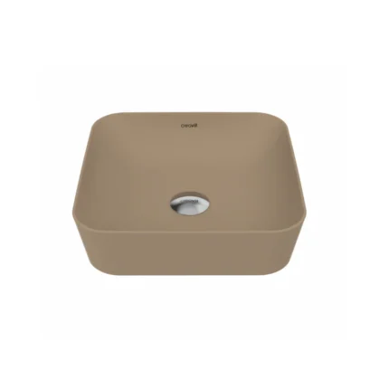 Creavit Ultra Kare Çanak Lavabo 40 cm Extra Cappucino Mat UL040-00CM00E-0000 - UL040-00CM00E-0000 - Çanak Lavabo, Tezgah Üstü Lavabo