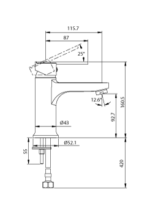 Creavit Vega Lavabo Bataryası Krom BT.VG1840 - BT.VG1840 - Lavabo Bataryası - 1