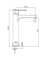 Creavit Vega Uzun Lavabo Bataryası Krom BT.VG6640 - BT.VG6640 - Çanak Lavabo Bataryası - 1