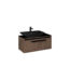 Isvea Bella Lavabo Ünitesi, 90 cm, Retro Bronz, Siyah Lavabolu - 24BLS376091I - Banyo Dolabı Takımı