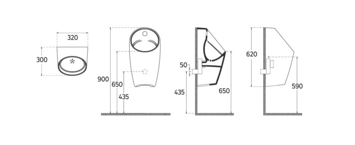 Isvea Infinity Sensoclean Plus Pisuvar, Petrol Yeşili - 10NF92001-2P - Pisuvarlar - 1
