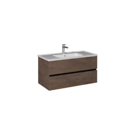 Isvea Trio+ Lavabo Ünitesi, Çift Çekmeceli, 100 cm, Retro Bronz - 24TPS776100I - Banyo Alt Modülleri