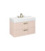 Isvea Vea Lavabo Ünitesi, Fırçalı Altın Kulplu, 100 cm, Rosa - 21MNS011102I - Banyo Dolapları, Banyo Alt Modülleri