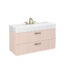 Isvea Vea Lavabo Ünitesi, Fırçalı Altın Kulplu, 120 cm, Rosa - 21MNS011122I - Banyo Dolapları, Banyo Alt Modülleri