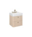 Isvea Vea Lavabo Ünitesi, Fırçalı Altın Kulplu, 60 cm, Koyu Bej - 21MNS011161I - Banyo Dolapları, Banyo Alt Modülleri