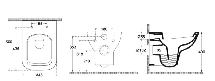 Isvea Ventuno Asma Klozet - 10VE02001 - Asma Klozet - 1