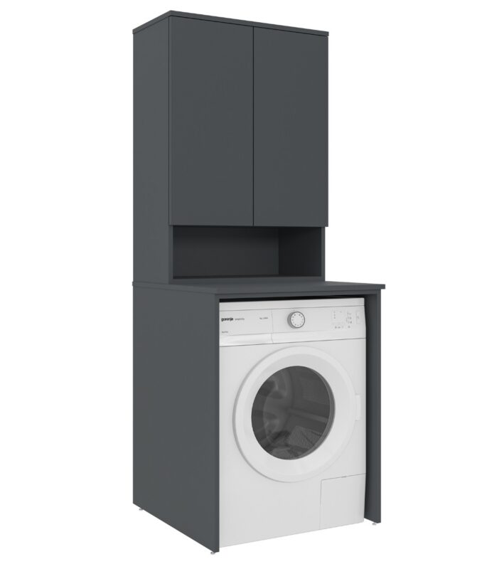 Orka Bosco Çamaşır Makinesi Dolabı, 70 cm, Mat Antrasit - BOSCO70CMDMA - Çamaşır Makinesi Dolabı