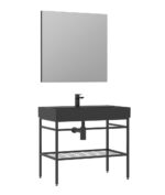 Orka Capetown Banyo Dolabı Takımı, 80 cm, Siyah, Siyah Lavabolu - CAPETOWN80BDTSSL - Banyo Dolabı Takımı