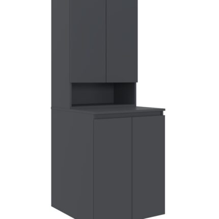 Orka Lume Çamaşır Makinesi Dolabı, 70 cm, Mat Antrasit - LUME70CMDMA - Çamaşır Makinesi Dolabı