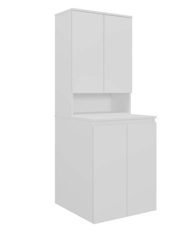 Orka Lume Çamaşır Makinesi Dolabı, 70 cm, Mat Beyaz - LUME70CMDMB - Çamaşır Makinesi Dolabı