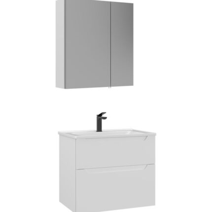 Orka Messina Banyo Dolabı Takımı, 65 cm, Mat Beyaz, Ayna Dolaplı - MESSINA65BDTMBAD - Banyo Dolapları