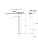 Orka Moderna Yüksek Lavabo Bataryası, Fırça Altın (PVD) - MDR-73107-BG - Yüksek Lavabo Bataryası, Çanak Lavabo Bataryası, Lavabo Bataryası - 1