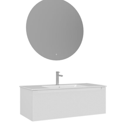 Orka Olbia Banyo Dolabı Takımı, 100 cm, Mat Beyaz - OLBIA100BDTMB - Banyo Dolapları
