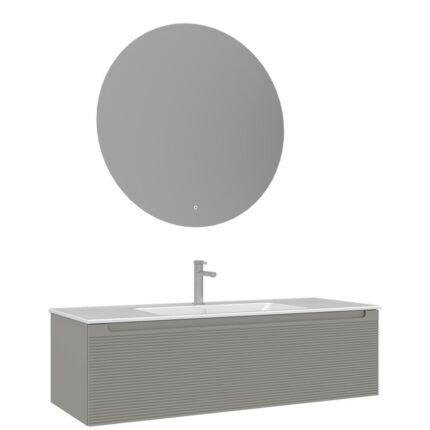 Orka Olbia Banyo Dolabı Takımı, 120 cm, Mat Kaşmir - OLBIA120BDTMK - Banyo Dolapları