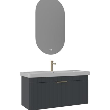 Orka Procida Banyo Dolabı Takımı, 105 cm, Mat Antrasit - PROCIDA105BDTMA - Banyo Dolapları
