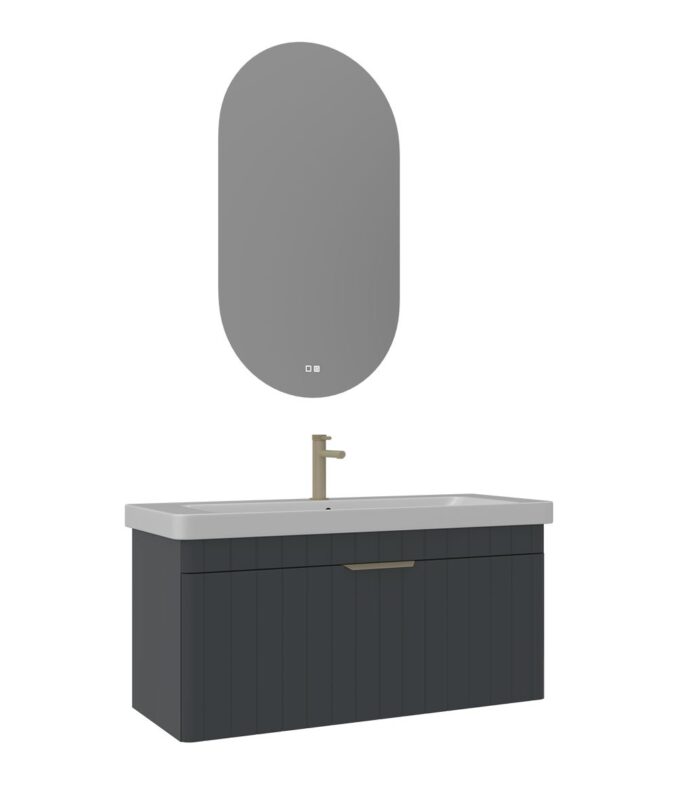 Orka Procida Banyo Dolabı Takımı, 105 cm, Mat Antrasit - PROCIDA105BDTMA - Banyo Dolapları
