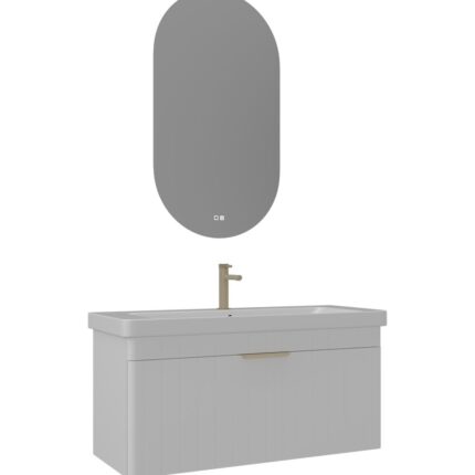 Orka Procida Banyo Dolabı Takımı, 105 cm, Mat Beyaz - PROCIDA105BDTMB - Banyo Dolapları