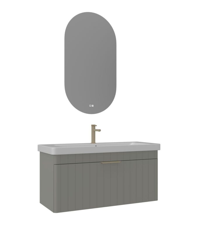 Orka Procida Banyo Dolabı Takımı, 105 cm, Mat Kaşmir - PROCIDA105BDTMK - Banyo Dolapları