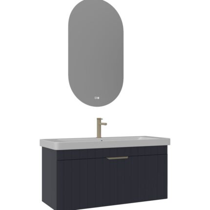 Orka Procida Banyo Dolabı Takımı, 105 cm, Mat Lacivert - PROCIDA105BDTML - Banyo Dolapları