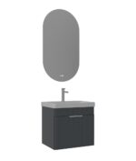 Orka Procida Banyo Dolabı Takımı, 65 cm, Mat Antrasit - PROCIDA65BDTMA - Banyo Dolapları