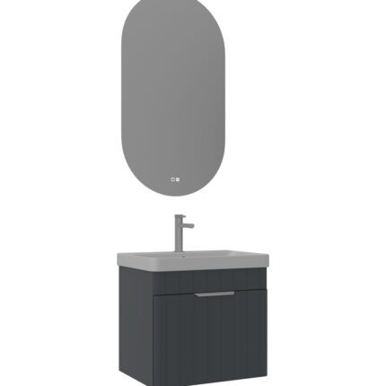 Orka Procida Banyo Dolabı Takımı, 65 cm, Mat Antrasit - PROCIDA65BDTMA - Banyo Dolapları