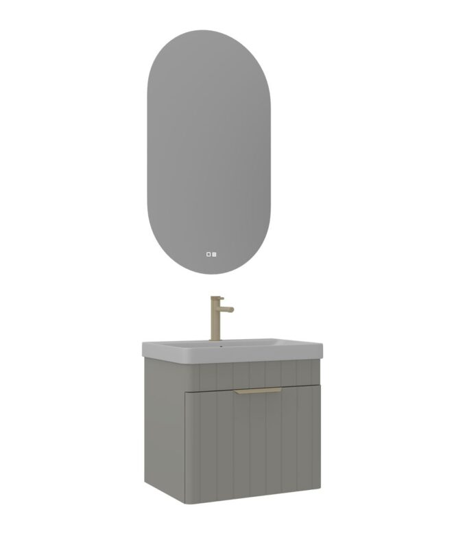 Orka Procida Banyo Dolabı Takımı, 65 cm, Mat Kaşmir - PROCIDA65BDTMK - Banyo Dolabı Takımı