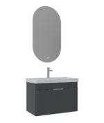 Orka Procida Banyo Dolabı Takımı, 85 cm, Mat Antrasit - PROCIDA85BDTMA - Banyo Dolapları
