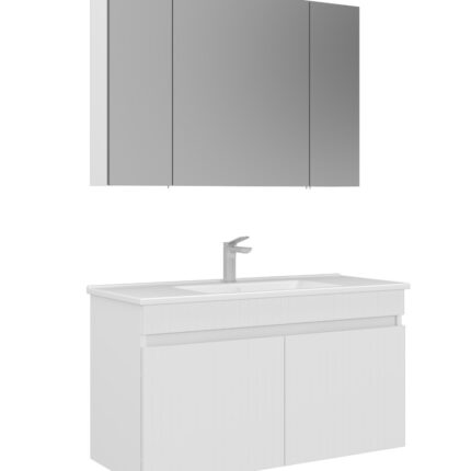 Orka Tivoli Banyo Dolabı Takımı, 100 cm, Mat Beyaz - TIVOLI100BDTMB - Banyo Dolapları