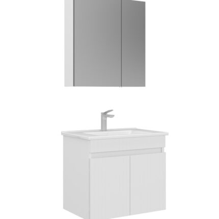 Orka Tivoli Banyo Dolabı Takımı, 65 cm, Mat Beyaz - TIVOLI65BDTMB - Banyo Dolapları