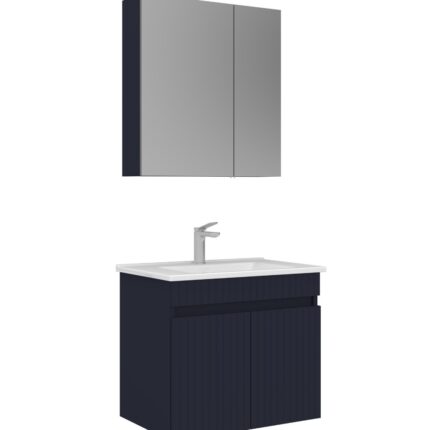 Orka Tivoli Banyo Dolabı Takımı, 65 cm, Mat Lacivert - TIVOLI65BDTML - Banyo Dolapları