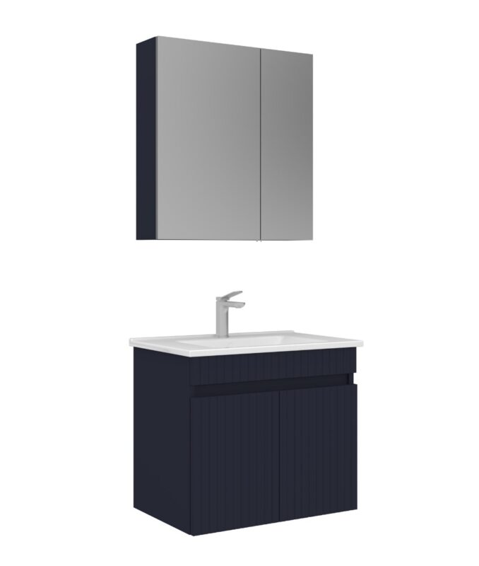 Orka Tivoli Banyo Dolabı Takımı, 65 cm, Mat Lacivert - TIVOLI65BDTML - Banyo Dolapları