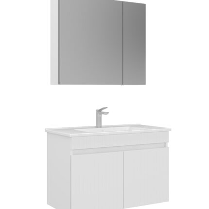 Orka Tivoli Banyo Dolabı Takımı, 85 cm, Mat Beyaz - TIVOLI85BDTMB - Banyo Dolapları