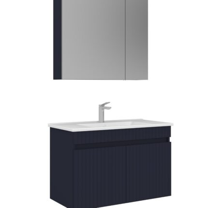 Orka Tivoli Banyo Dolabı Takımı, 85 cm, Mat Lacivert - TIVOLI85BDTML - Banyo Dolapları