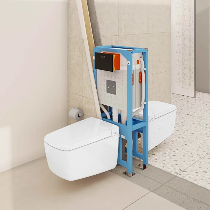 Vitra Asma klozetler için alçıpan duvar içi (yere montaj) sırt sırta uygulama, 3/6 L - 762-5850-01 - Asma Klozet - 2