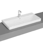 Vitra Metropole Çanak Lavabo 100x47 cm Tek Armatür Delikli, Su Taşma Delikli, Taupe - 7529B020-0973 - Çanak Lavabo