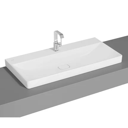 Vitra Metropole Çanak Lavabo 100x47 cm Tek Armatür Delikli, Su Taşma Deliksiz, Mat Beyaz - 7529B001-0937 - Çanak Lavabo