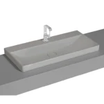 Vitra Metropole Çanak Lavabo 100x47 cm Tek Armatür Delikli, Su Taşma Deliksiz, Mat Taş Gri - 7529B076-0937 - Çanak Lavabo